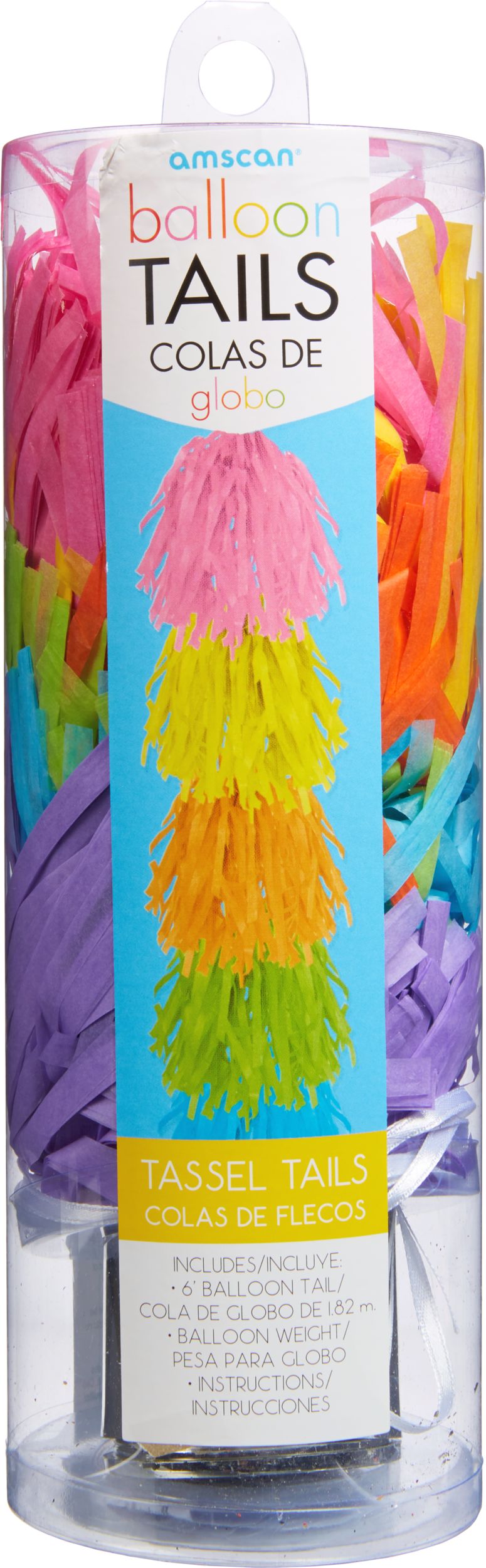 Tassel Fringe Balloon Weight Tail Accessory, Multi-Colored, 6-foot