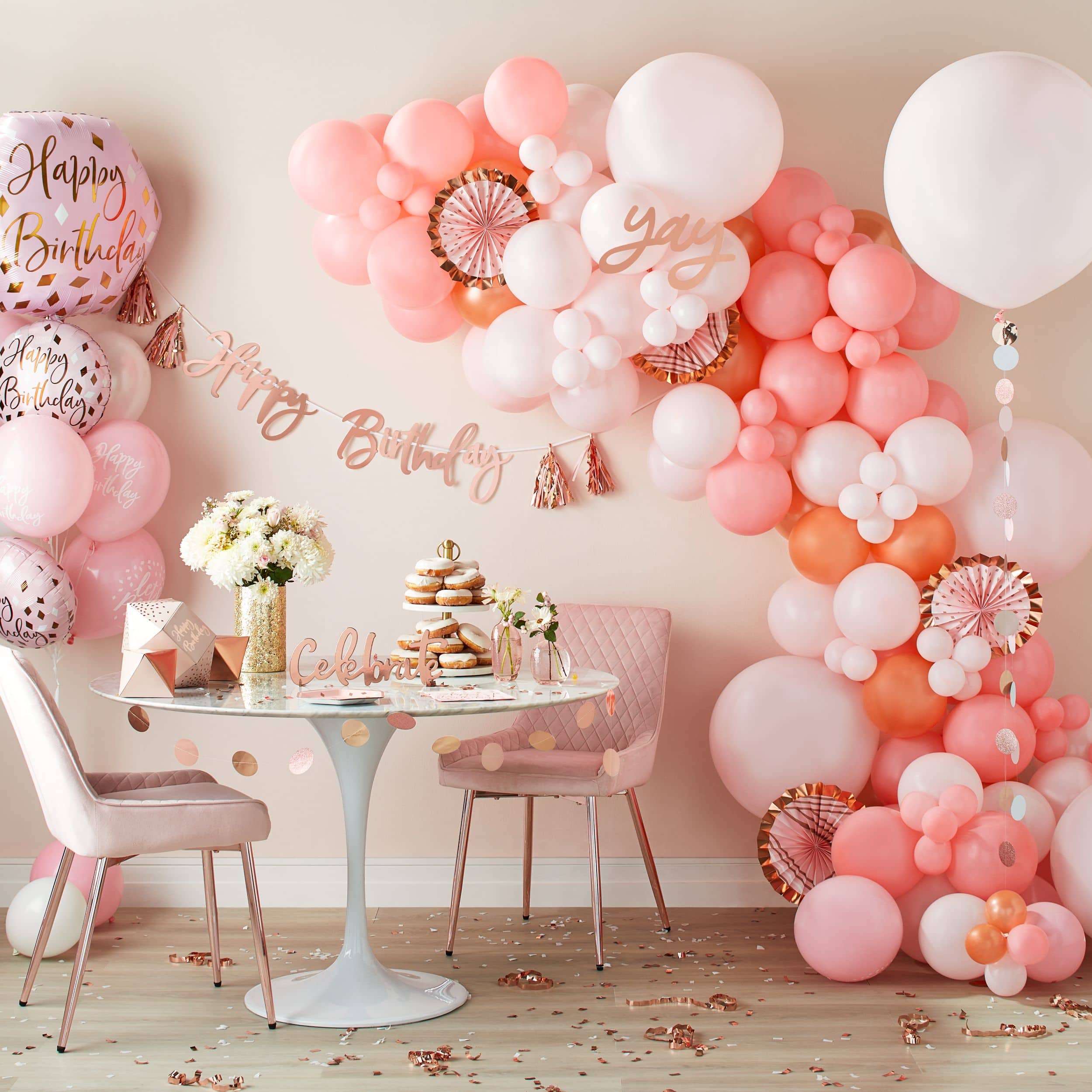 New Pink Latex Balloons, 24-inch, 4 Pack