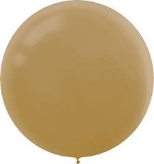 Gold Pearl Latex Balloons, 24-inch, 4-Pack