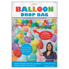 Exciting Balloon Drop Bag with Rip Cord