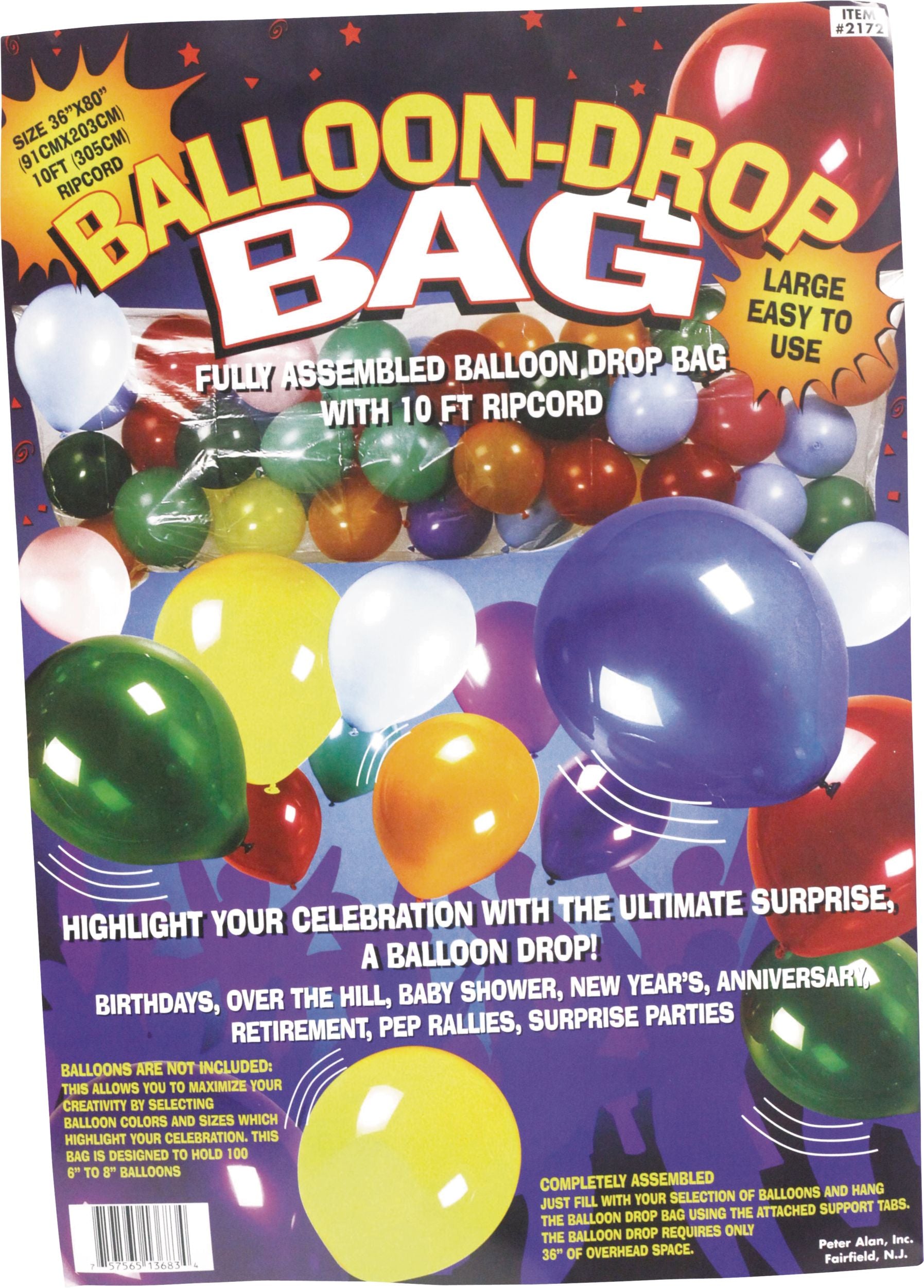 Exciting Balloon Drop Bag with Rip Cord