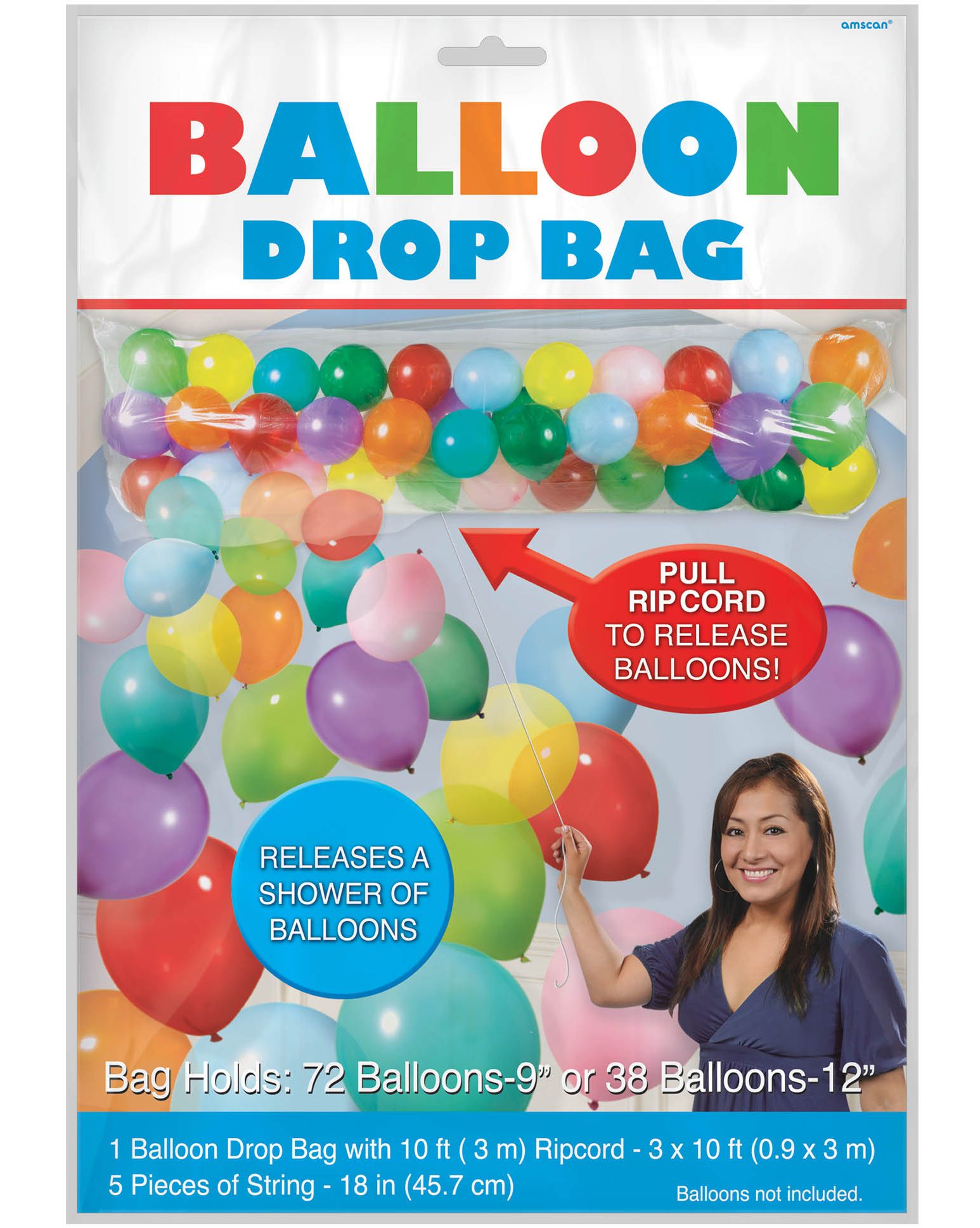 Exciting Balloon Drop Bag with Rip Cord