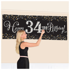 Sparkling Celebration Personalized Birthday Banner