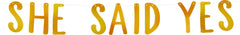 Miss to Mrs She Said Yes Banner, Mint/Gold, 11-foot, 2-pk