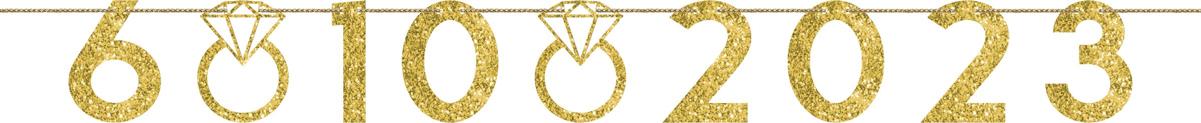 Customizable Banner Kit, Gold, 9-inch