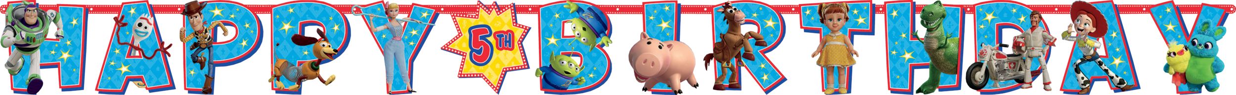 Disney Toy Story Customizable Birthday Banner, Red/Blue, 10-foot