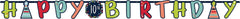 A Reason to Celebrate Happy Birthday Customizable Banner, Blue/Red, 1-foot