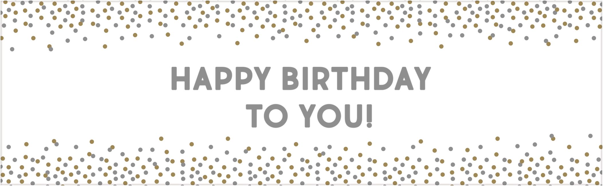 Happy Birthday To You DIY Customizable Hanging Garland Banner, Gold/Silver, 5.25-ft