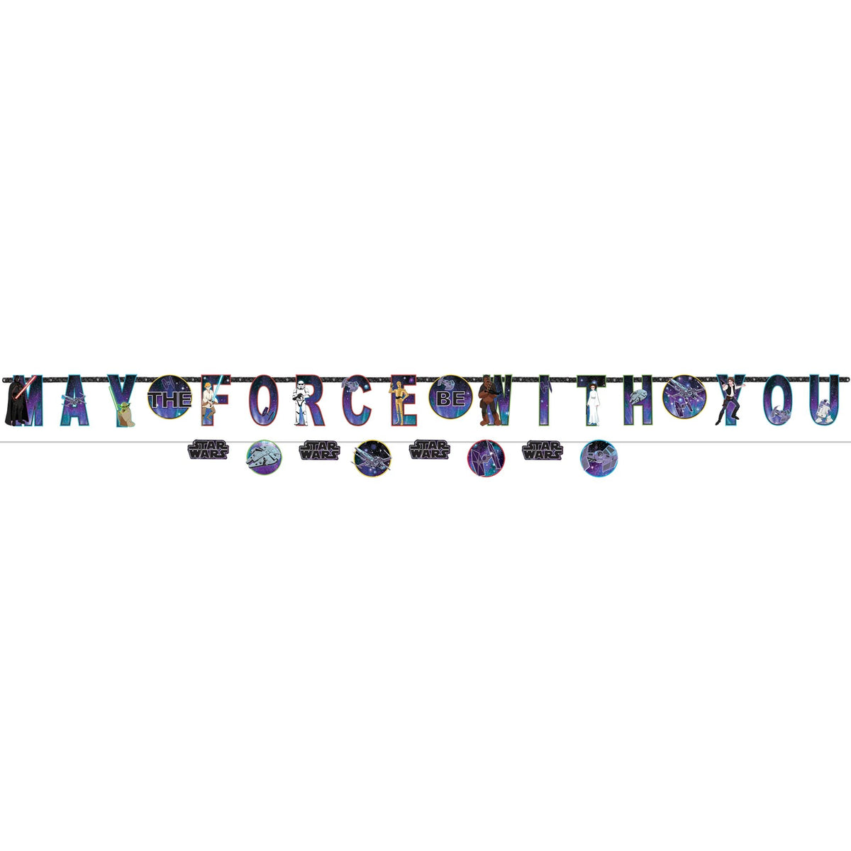Star Wars Galaxy of Adventures Banner, Black/Blue, 10.5-ft, 2-pk