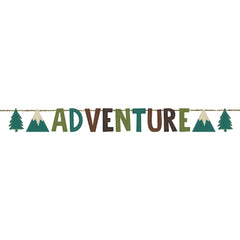 Wilderness Adventure Felt Hanging Garland Banner, Green, 66-inch