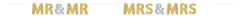 Mr & Mrs Glitter Letter Banner, Gold/Silver, 10.5-inch