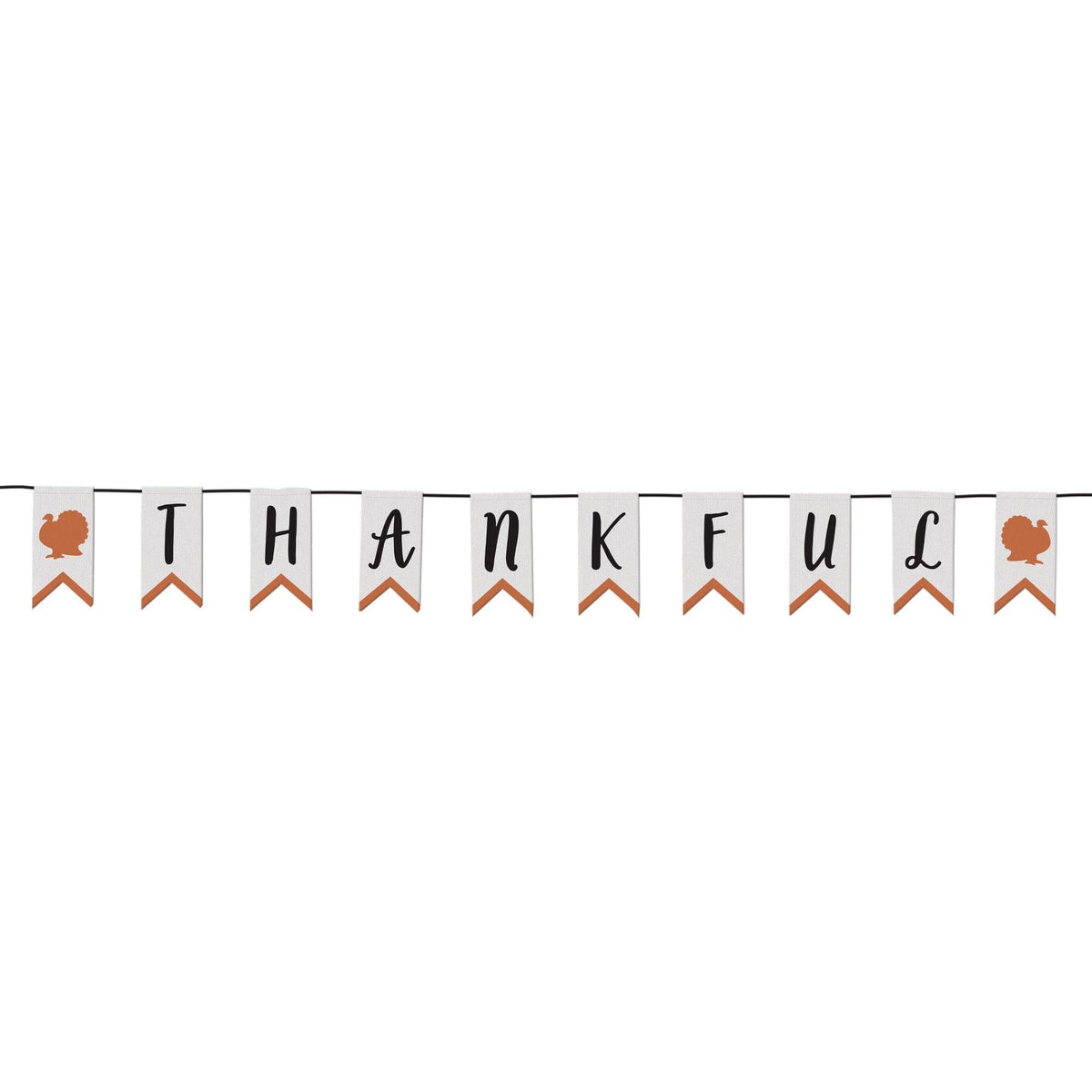 Thankful Canvas Pennant Banner for Thanksgiving