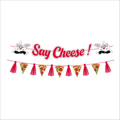 Pizza Felt Banner, Multi-Color, 2-pc