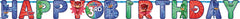PJ Masks Happy Birthday Banner, Customizable, Red/Blue, 10-foot