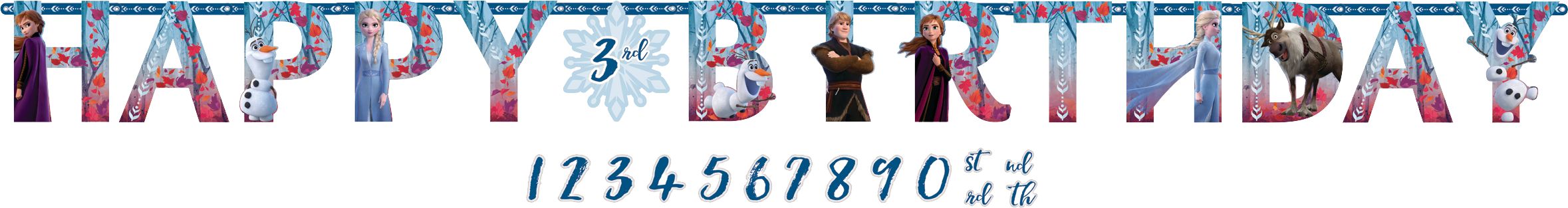 Disney Frozen Customizable Banner, Blue, 10-foot, 1-pk