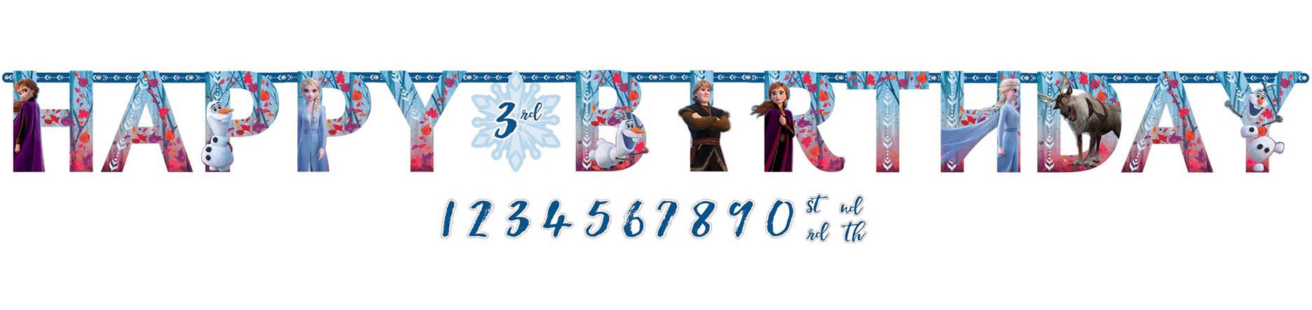 Disney Frozen Customizable Banner, Blue, 10-foot, 1-pk