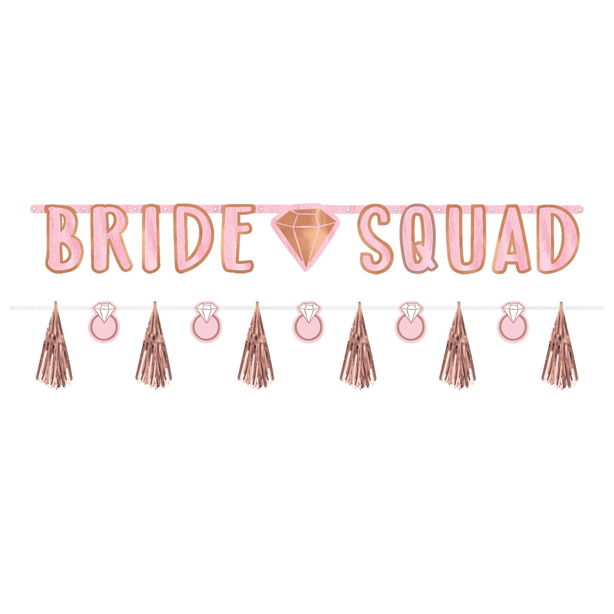 Blush Bride Squad Banner, Rose Gold, 12-inch