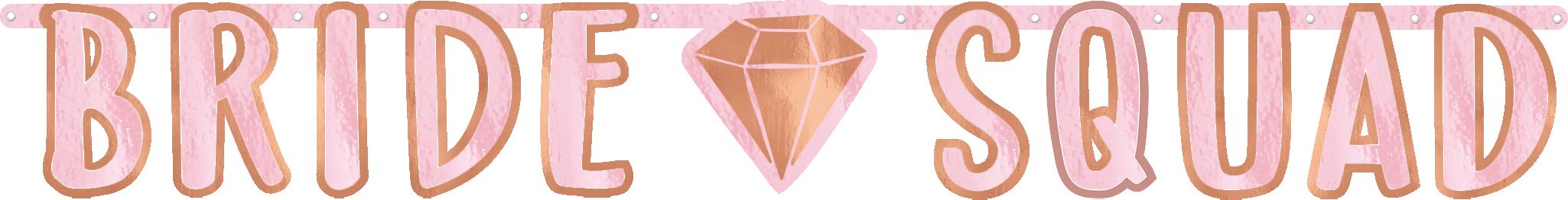 Blush Bride Squad Banner, Rose Gold, 12-inch