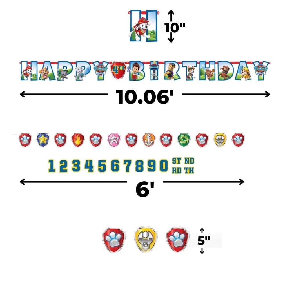Personalized PAW Patrol Jumbo Birthday Banner
