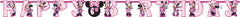 Disney Minnie Mouse Happy Birthday Banner, Pink/Black, 10-ft, 2-pk