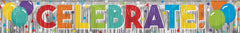 Birthday Balloon Happy Birthday Garland Banner, 1-foot, 4-pk