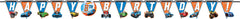 Hot Wheels Customizable Happy Birthday Banner, Blue/Orange, 10.5-foot