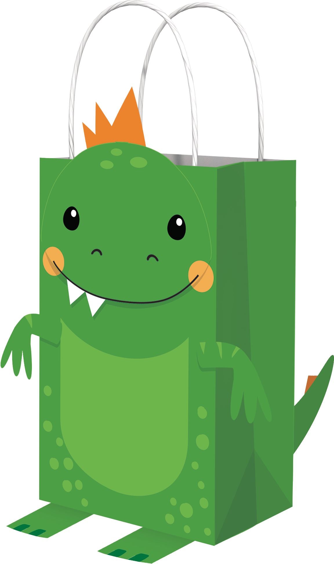 Dino-Mite DIY Kraft Gift Bags, Green/Blue, 8.5 inch, 8-pk