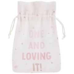 1st Birthday Fabric Favor Pouch, 8-pk