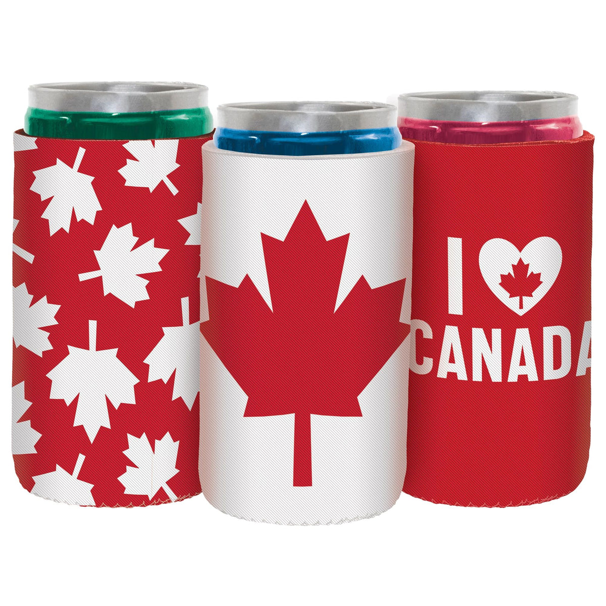 Canada Day Drink Cover Sleeves - Assorted Designs (3-Pack)
