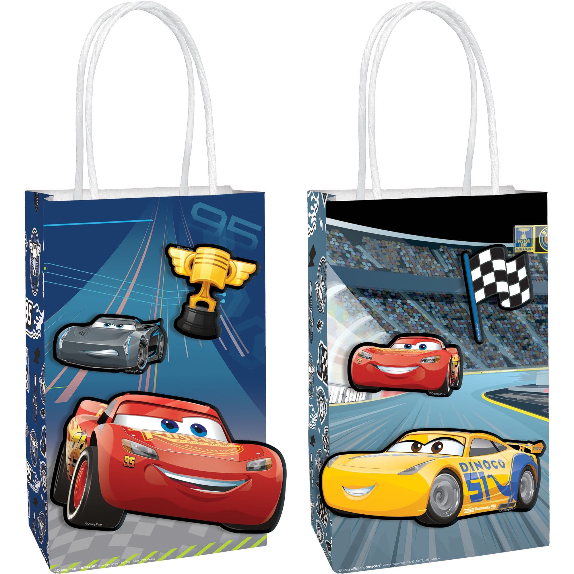 Disney Cars Create Your Own Kraft Gift Bags, 12-inch, 8-pk
