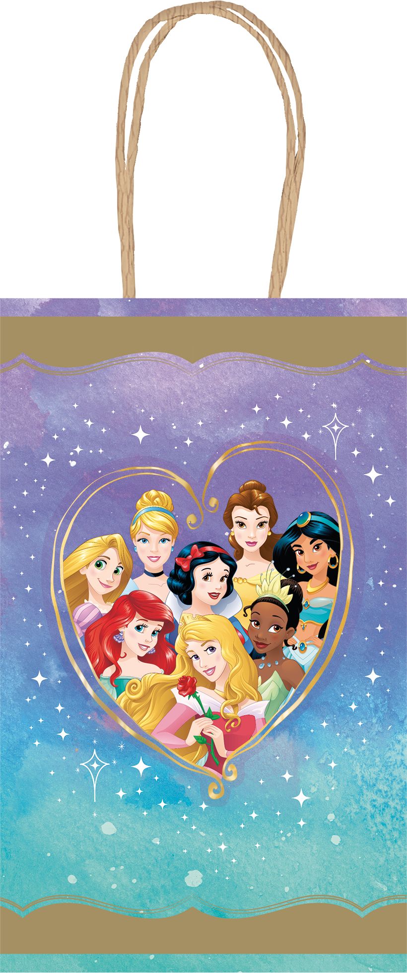 Disney Princess Once Upon a Time Paper Treat Bags, 8-inch, 8-pk