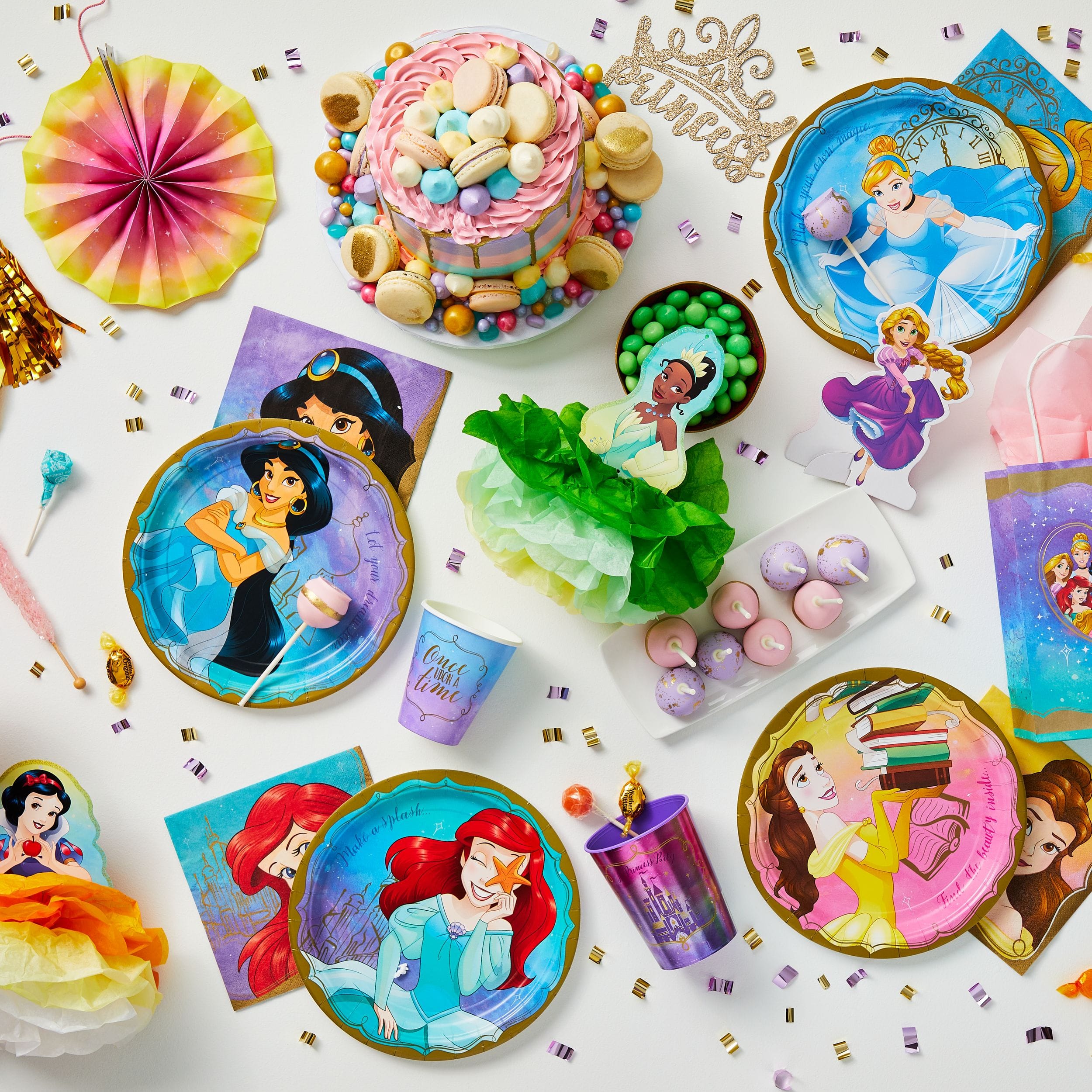 Disney Princess Once Upon a Time Paper Treat Bags, 8-inch, 8-pk