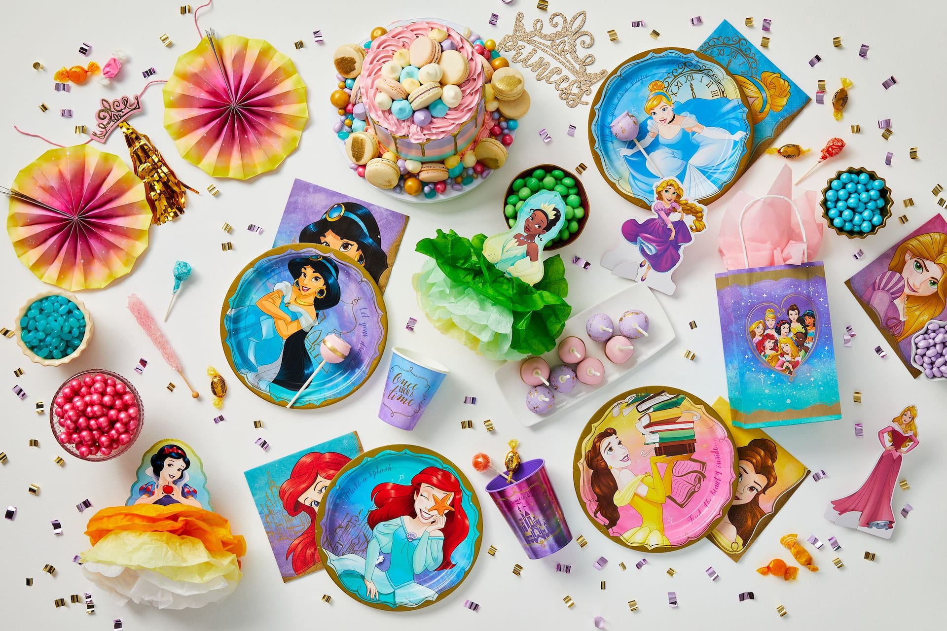 Disney Princess Once Upon a Time Paper Treat Bags, 8-inch, 8-pk