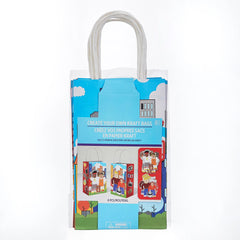 Party Town Create Your Own Kraft Gift Bags, Red/Blue, 12.25-inch, 8-pk