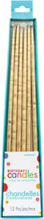 Metallic Wax Candles, Assorted, 10-inch, 12-pk