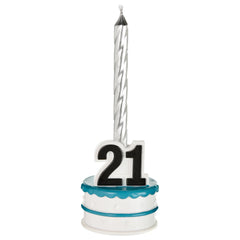 Finally 21 Birthday Candle Holder with Candle