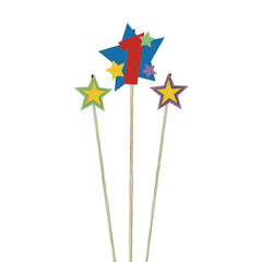 Star Number 1 Toothpick Wax Candle Set, 6-in