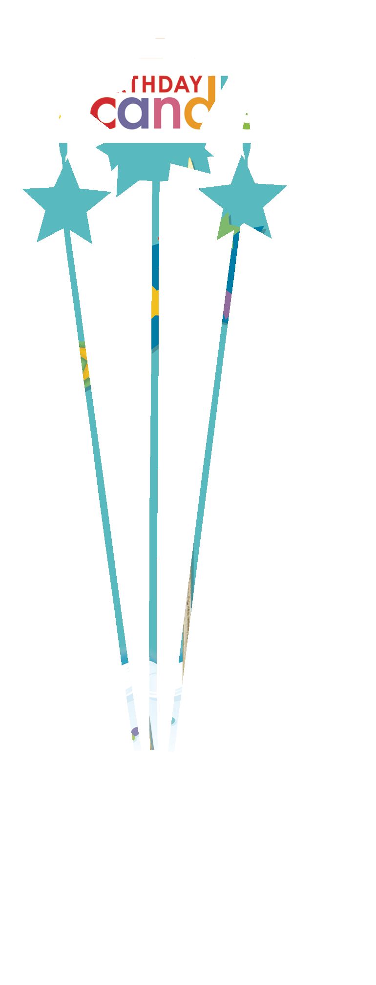 Star Number 1 Toothpick Wax Candle Set, 6-in