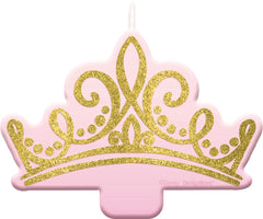 Disney Princess Crown Wax Candle, Pink/Gold, 3.5 inch