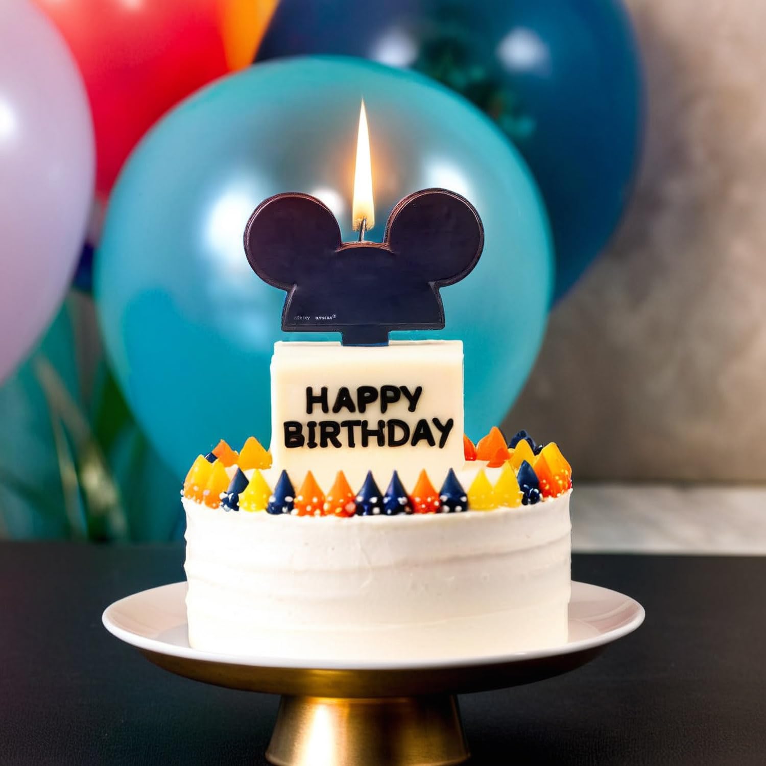 Disney Mickey Mouse Ears Candle, Black, 4.5-inch