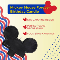 Disney Mickey Mouse Ears Candle, Black, 4.5-inch