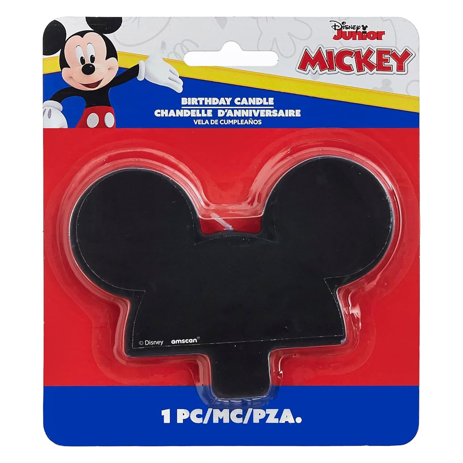 Disney Mickey Mouse Ears Candle, Black, 4.5-inch
