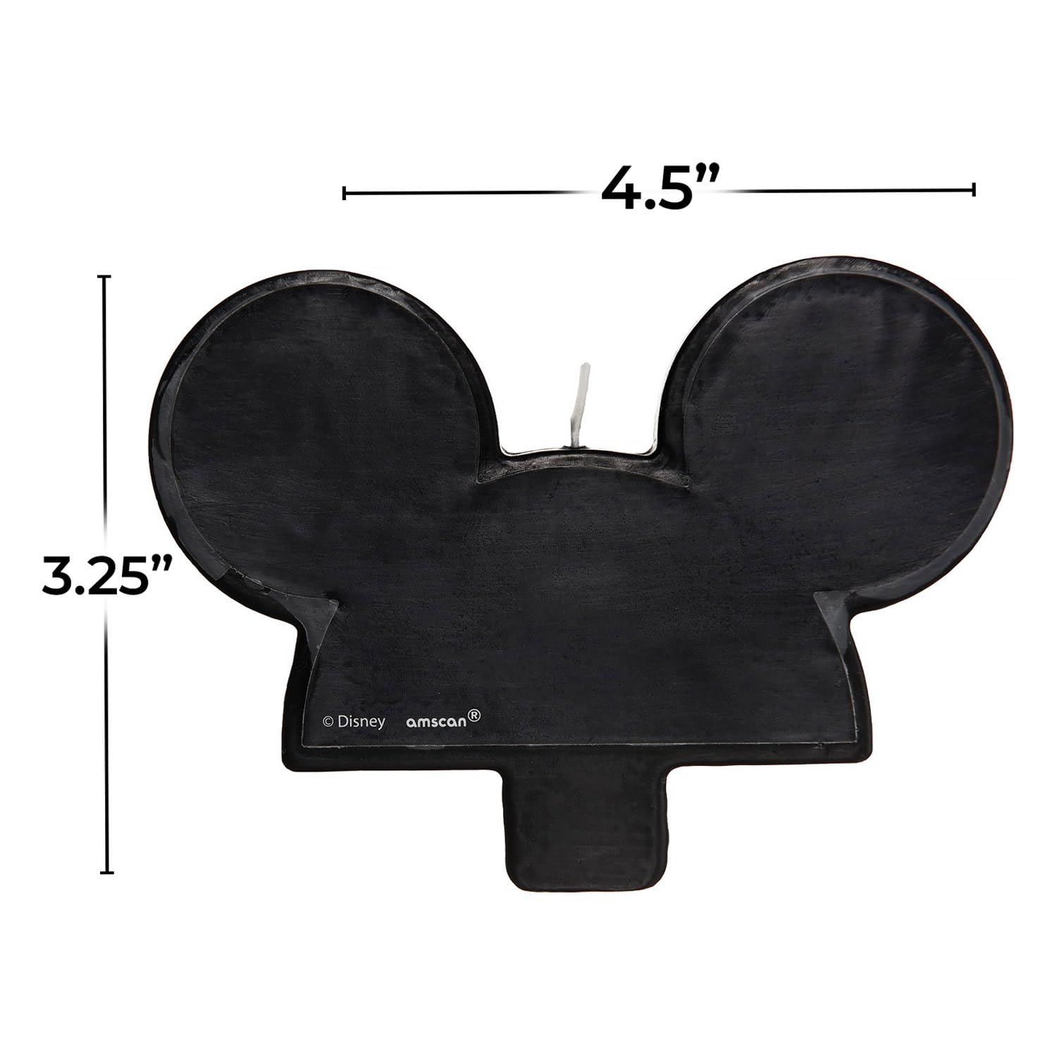 Disney Mickey Mouse Ears Candle, Black, 4.5-inch