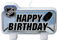 NHL Happy Birthday Wax Candle Set, Blue/Black, 4.5-inch, 4-pk
