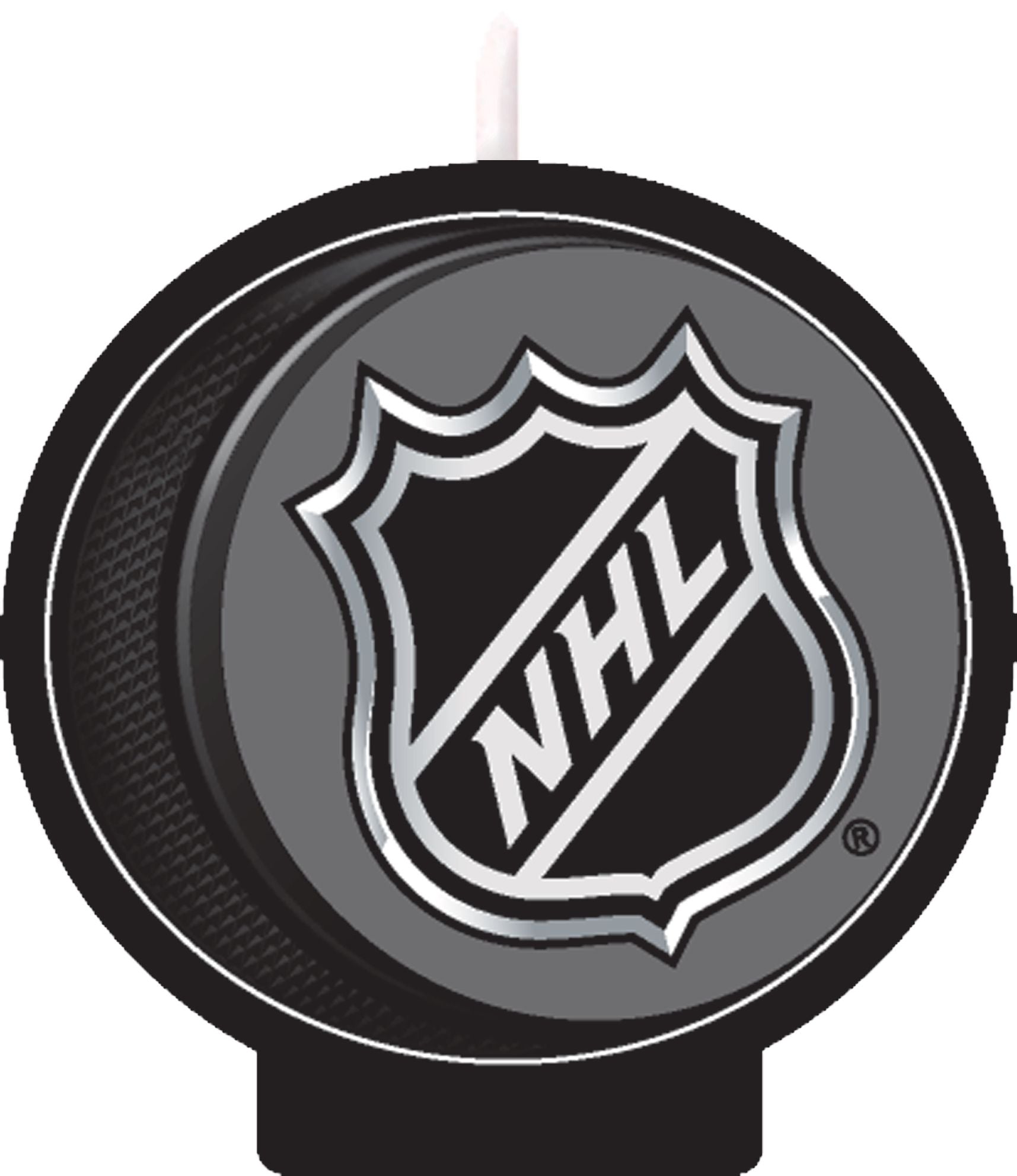 NHL Happy Birthday Wax Candle Set, Blue/Black, 4.5-inch, 4-pk