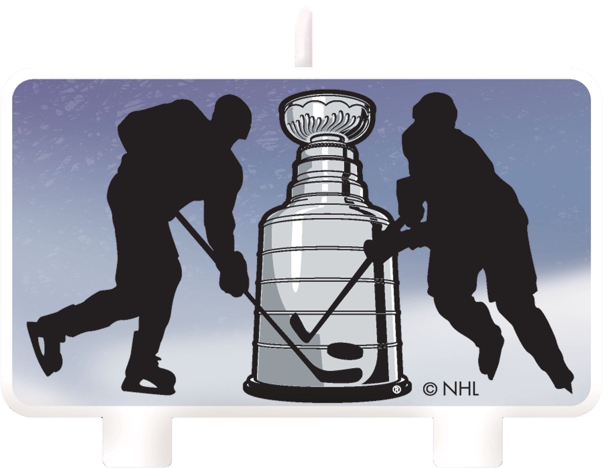 NHL Happy Birthday Wax Candle Set, Blue/Black, 4.5-inch, 4-pk