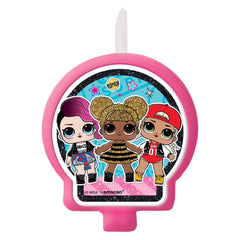 L.O.L. Surprise! Rocker/Queen Bee/MC Swag Candle, Pink/Gold, 2.5-inch
