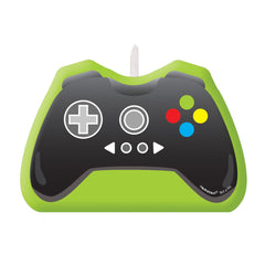 Level Up Game Controller Wax Candle, Green/Black, 4.5-inch