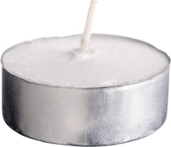 Unscented Tealight Wax Candles, White, 1.5-inch, 100-pk