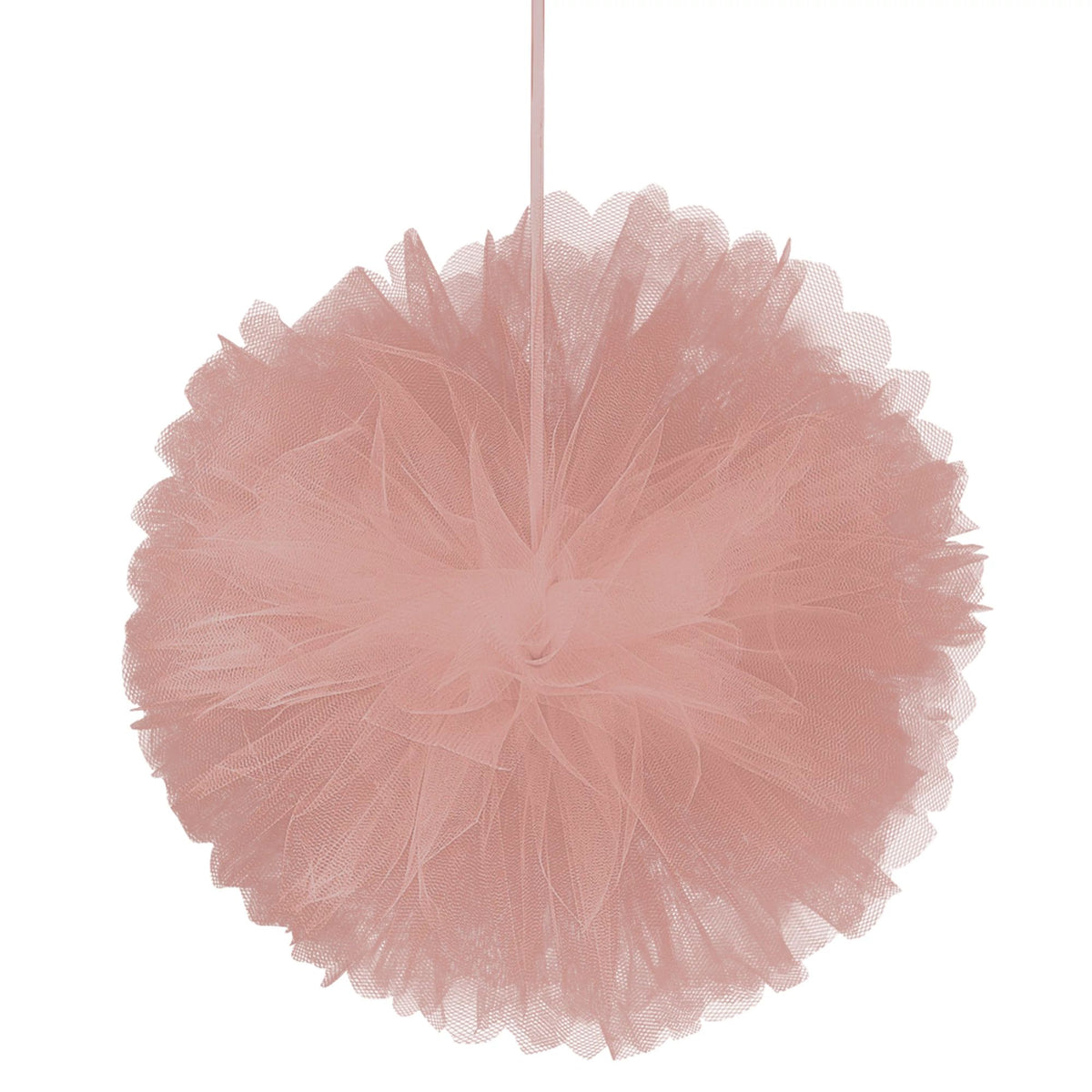 Elegant Love and Leaves Tulle Pom Pom Wedding Decoration, 3-pk